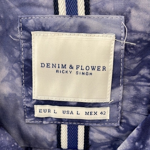 ❤️ 🆕 DENIM & FLOWER Button Down Shirt Size L - Picture 4 of 4
